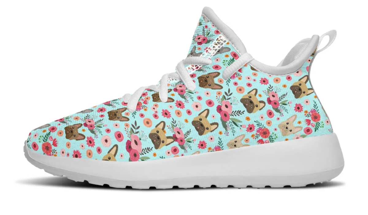 French Bulldog Flower Kids Sneakers