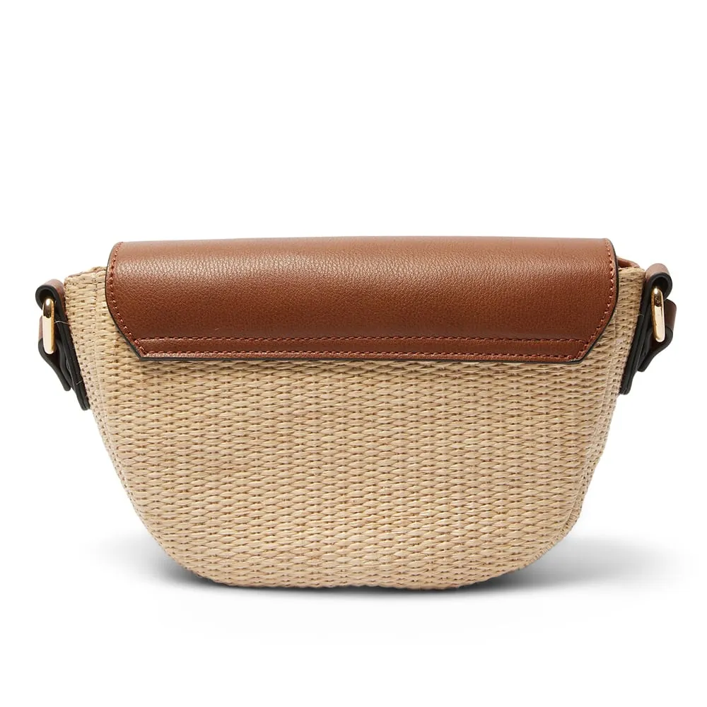 Gabe Bag in Tan/raffia