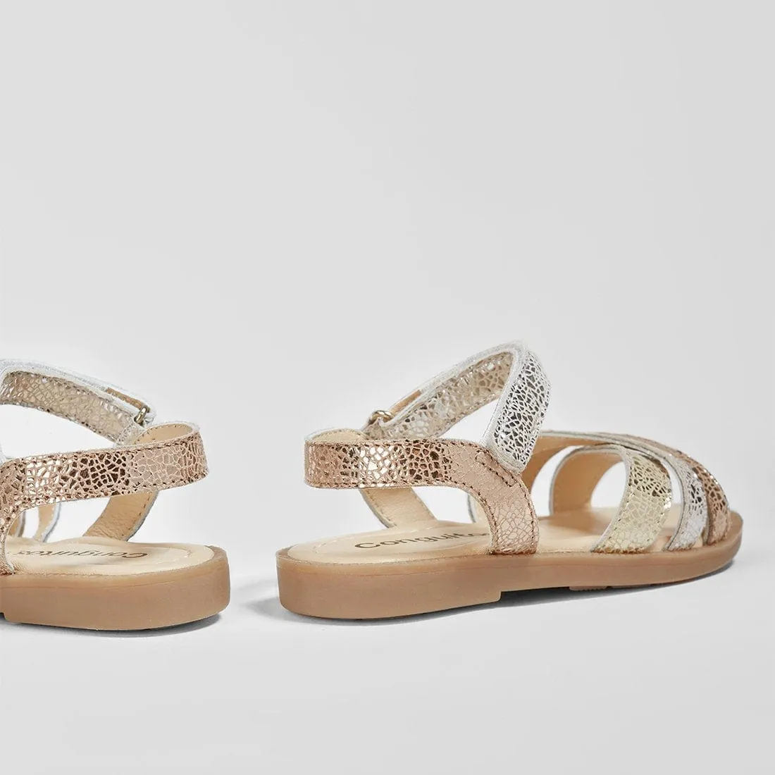 Girl's Multicolor Leather Straps Sandals