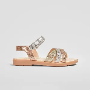 Girl's Multicolor Leather Straps Sandals