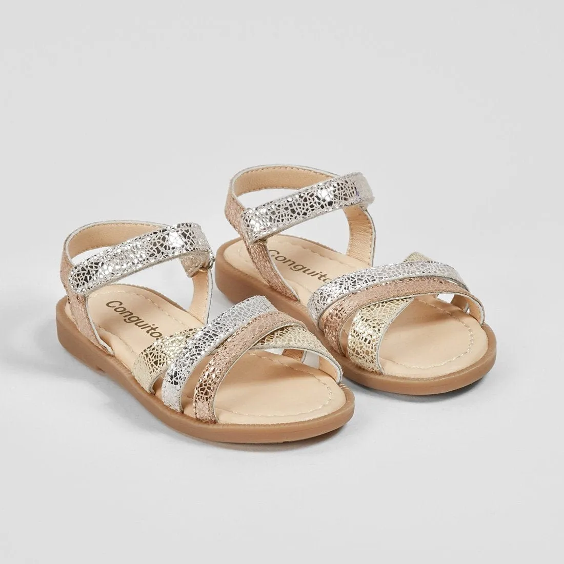 Girl's Multicolor Leather Straps Sandals