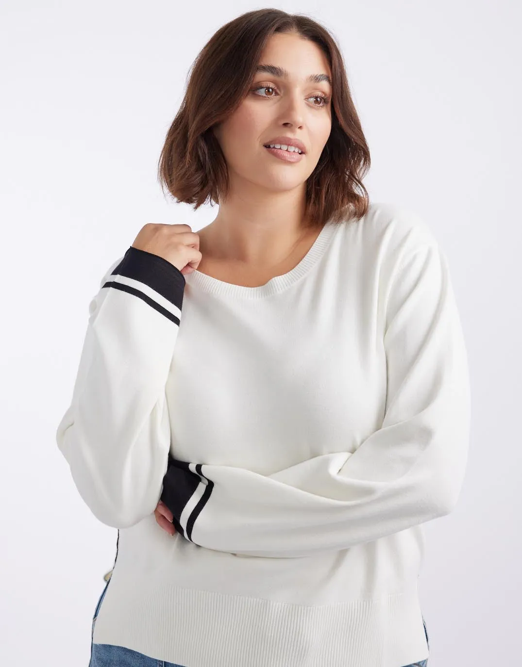 Giselle Lightweight Knit Top - White