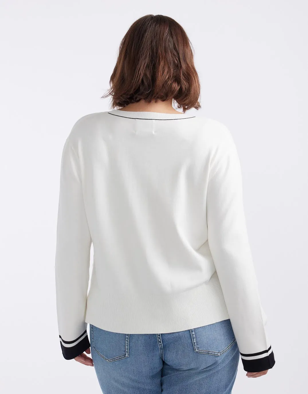 Giselle Lightweight Knit Top - White