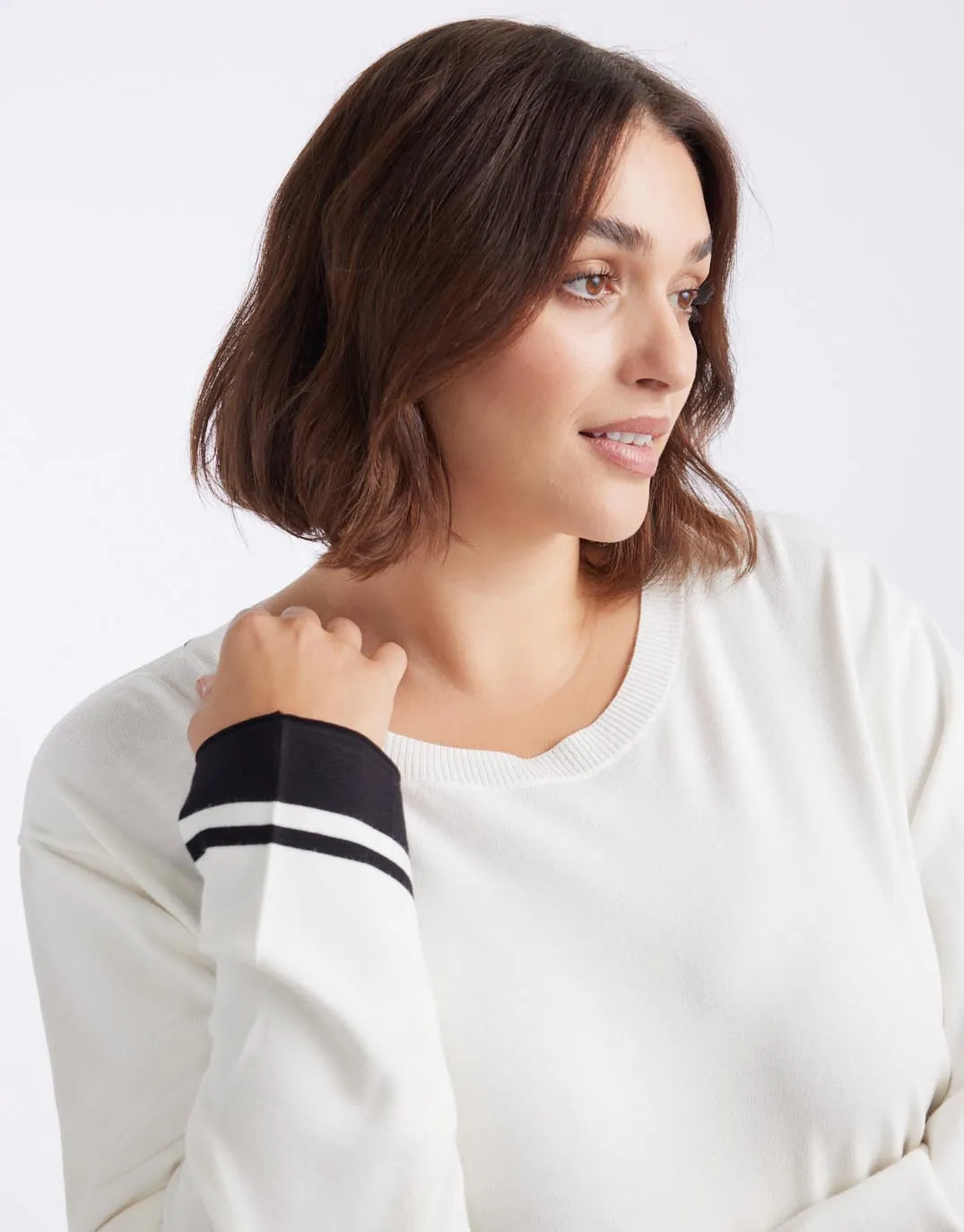 Giselle Lightweight Knit Top - White