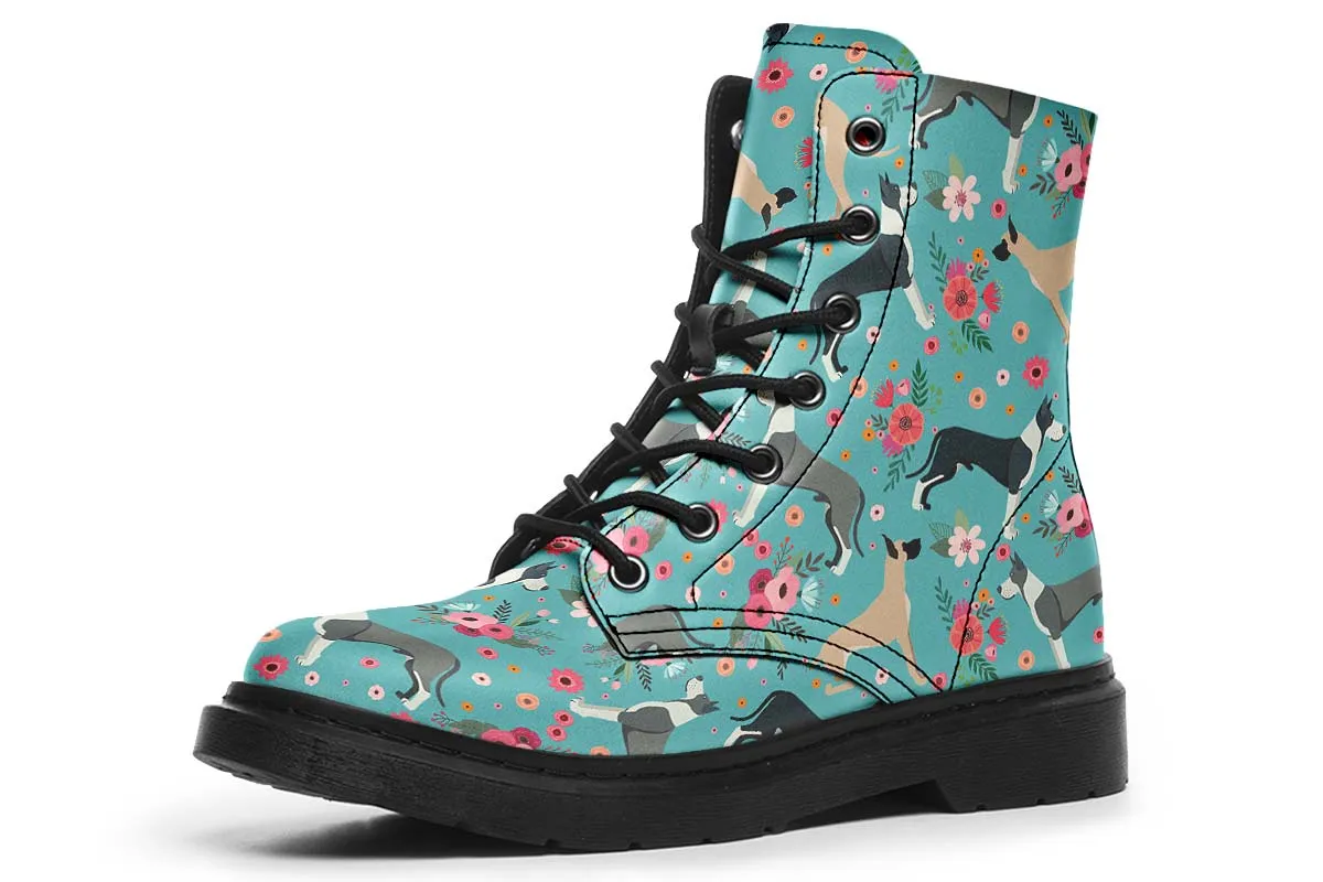 Great Dane Flower Boots