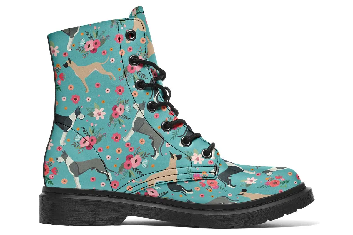 Great Dane Flower Boots