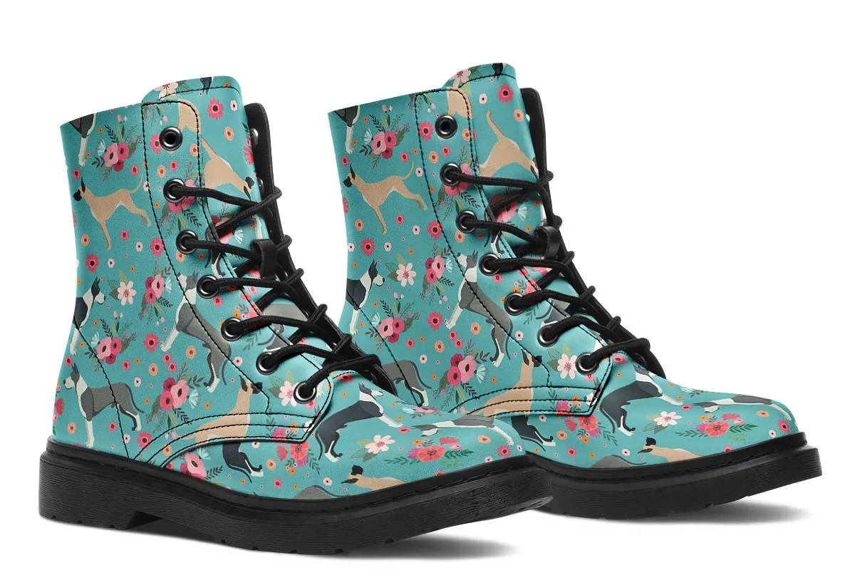 Great Dane Flower Boots