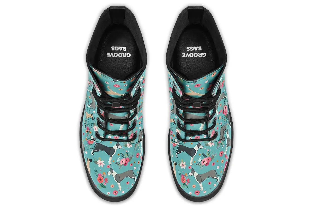 Great Dane Flower Boots