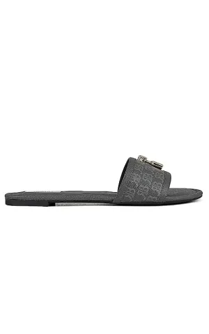Grey Monogram Flats