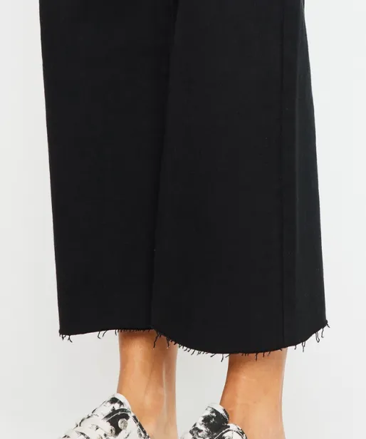 High Rise Wide Leg Jeans - Black - FINAL SALE