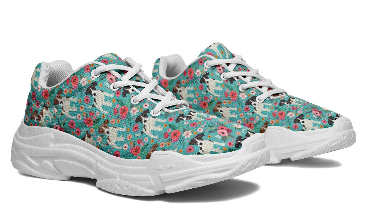 Jack Russell Flower Chunky Sneakers