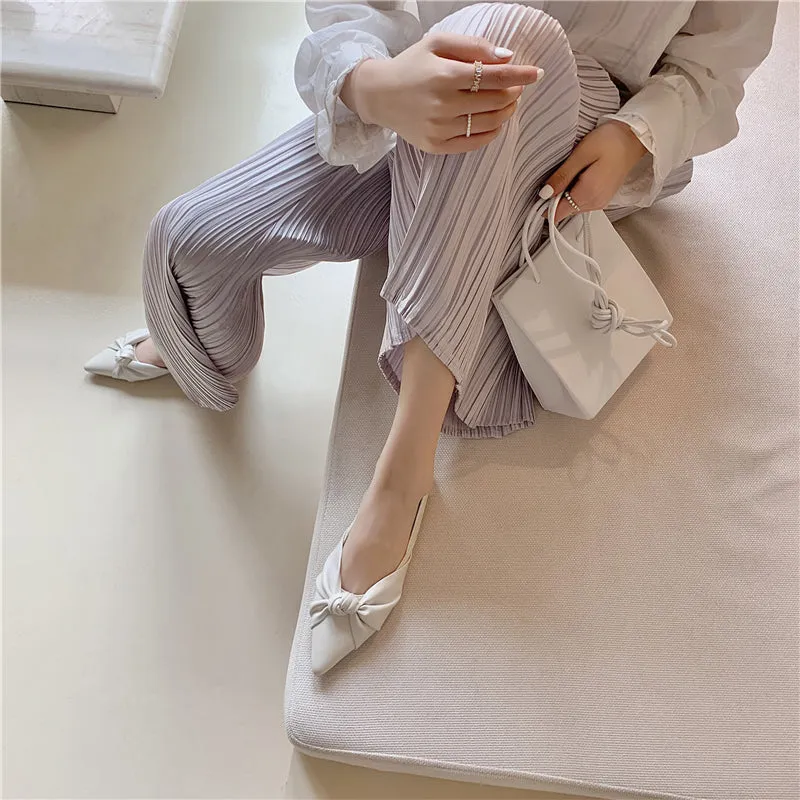 Judy Beige Pointed Toe Flats