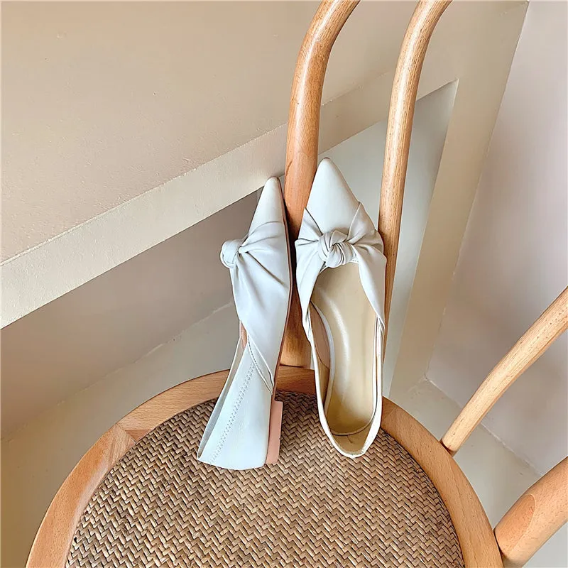 Judy Beige Pointed Toe Flats