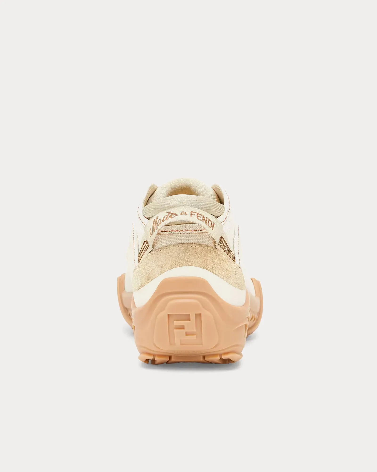 Lab Fabric White Mid Top Sneakers