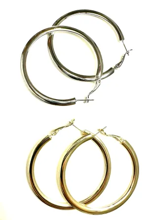 Large Polished Hoop