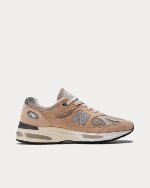 MADE in UK 991v2 Cuban Sand / Harbor Mist / Silver Low Top Sneakers