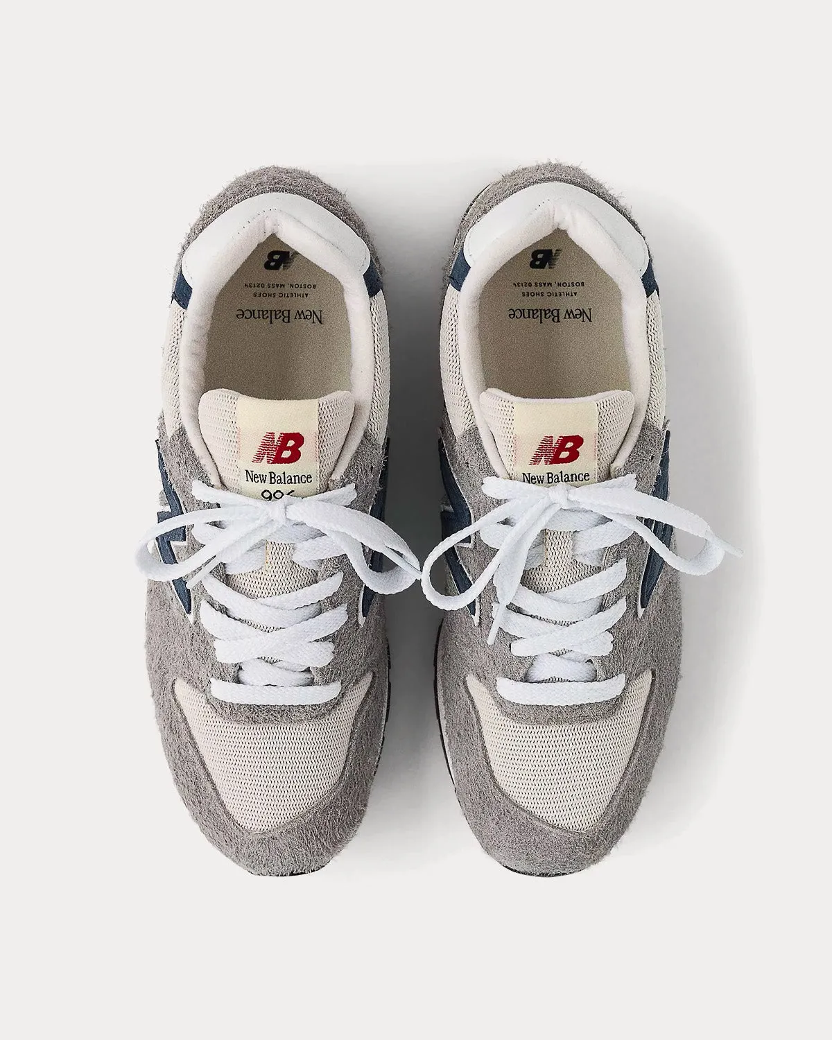 Made in USA 996 'Grey Day' Marblehead / Vintage Indigo Low Top Sneakers