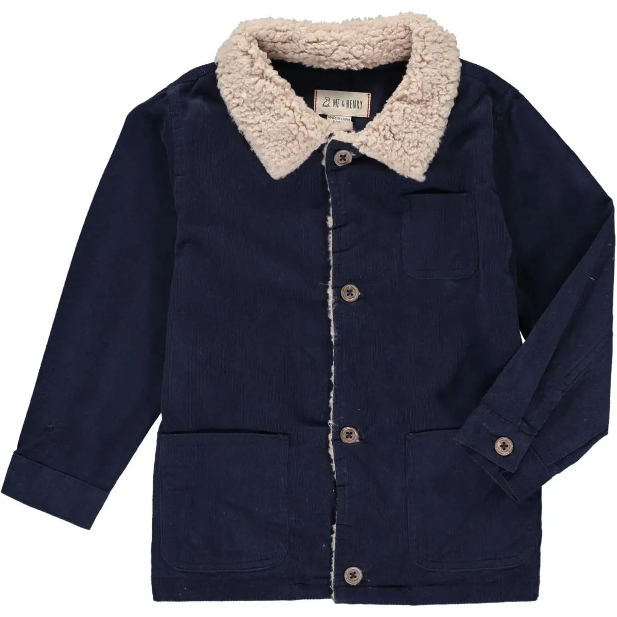 Me & Henry Navy Corduroy Shirt Jacket
