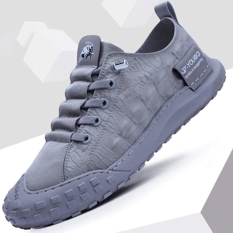 Men Shoes fashion Canvas Loafers Breathable lace up comfortable