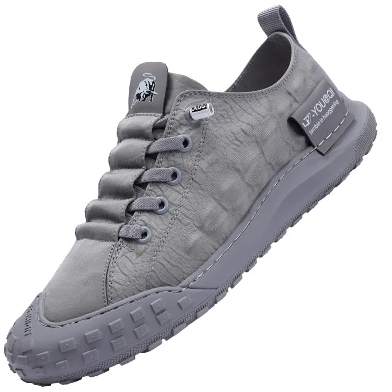 Men Shoes fashion Canvas Loafers Breathable lace up comfortable