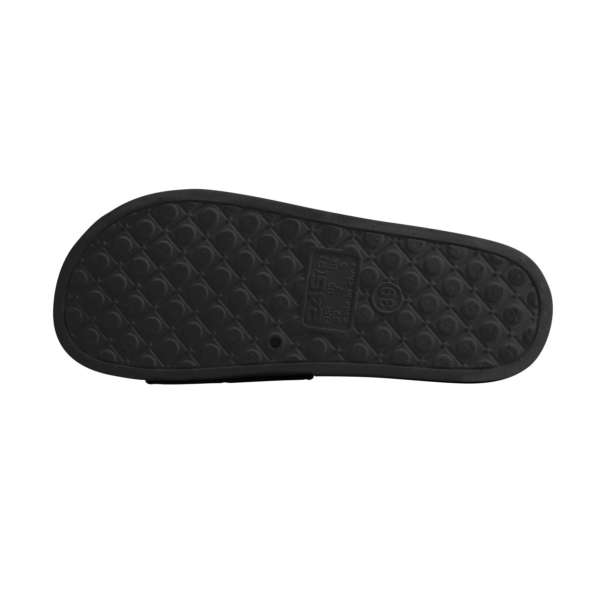 Menorah Slide Sandals - Black