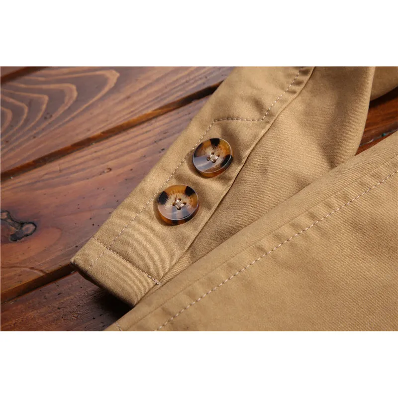 Men's Mid-Length Windbreaker Business Casual Jacket