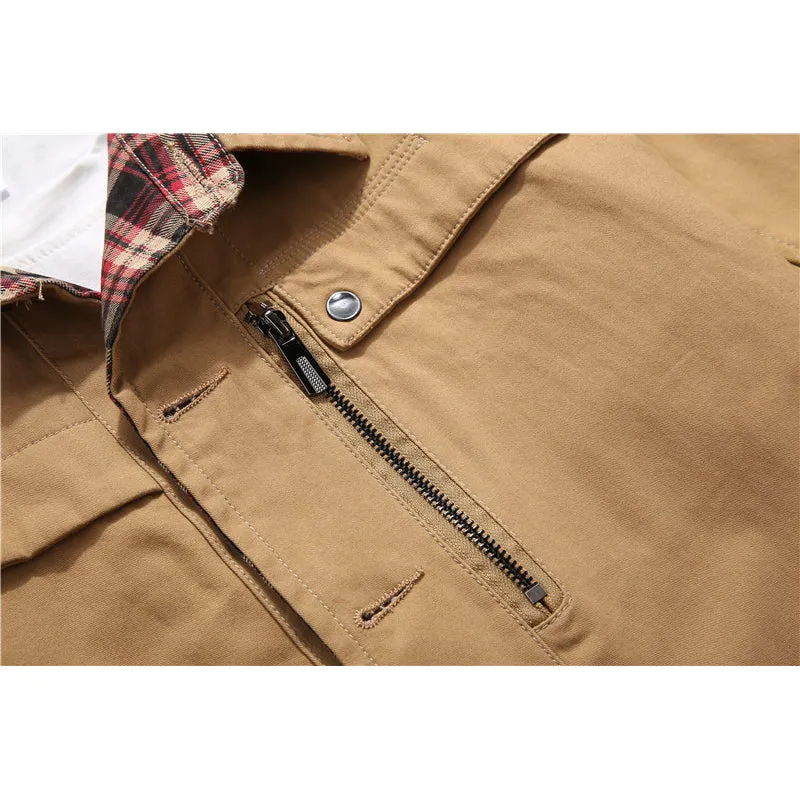 Men's Mid-Length Windbreaker Business Casual Jacket
