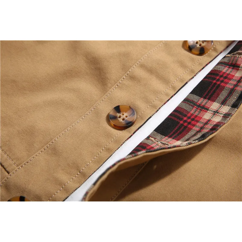 Men's Mid-Length Windbreaker Business Casual Jacket