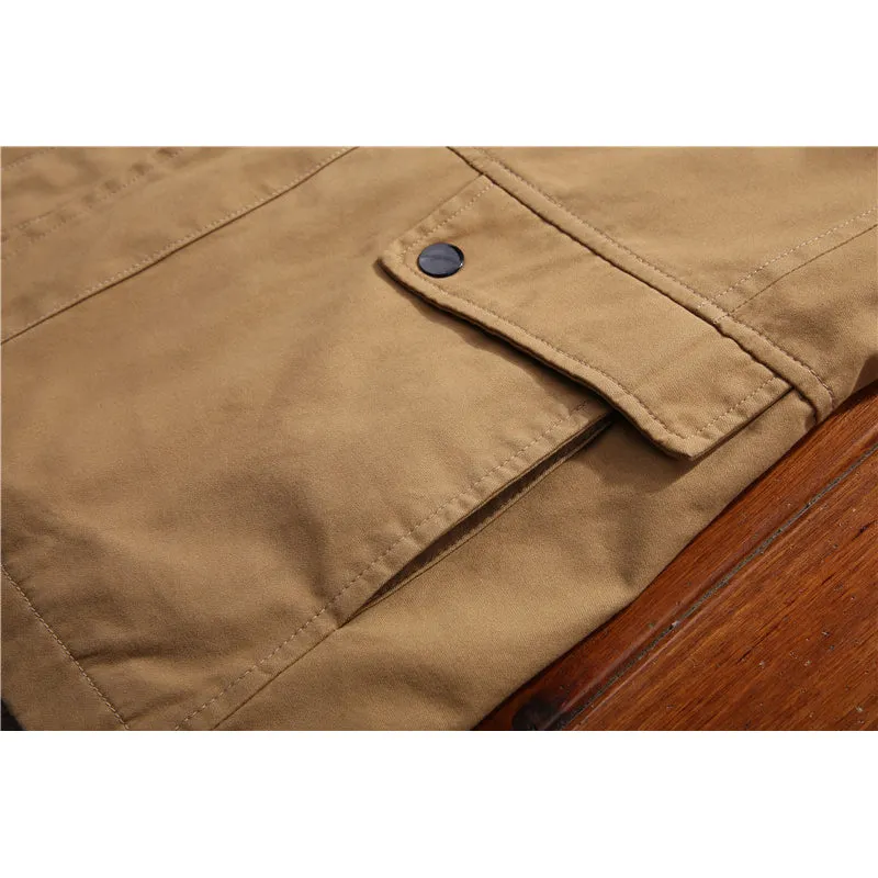 Men's Mid-Length Windbreaker Business Casual Jacket