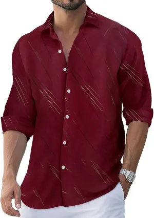 Men's Quick-Dry Dress Shirt | Long Sleeve Wrinkle-Free Business Casual Slim Fit
