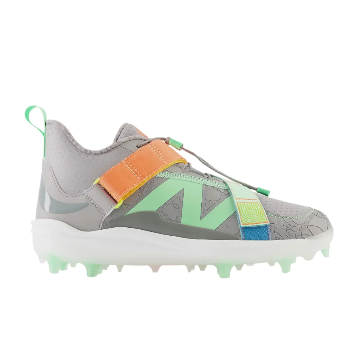 New Balance FuelCell Lindor COMPv2 Baseball Cleats Gray / Orange - (LLINDLS2)