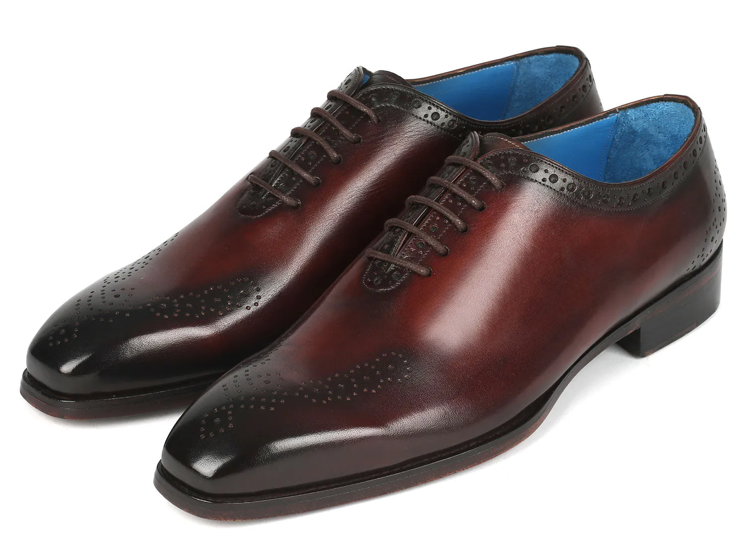 Paul Parkman Goodyear Welted Punched Oxfords Brown