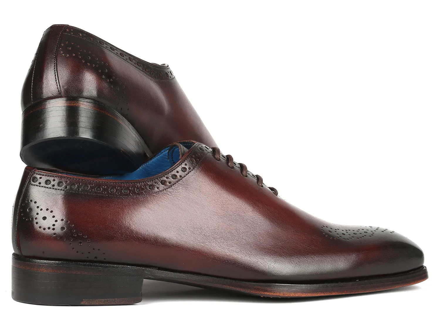 Paul Parkman Goodyear Welted Punched Oxfords Brown