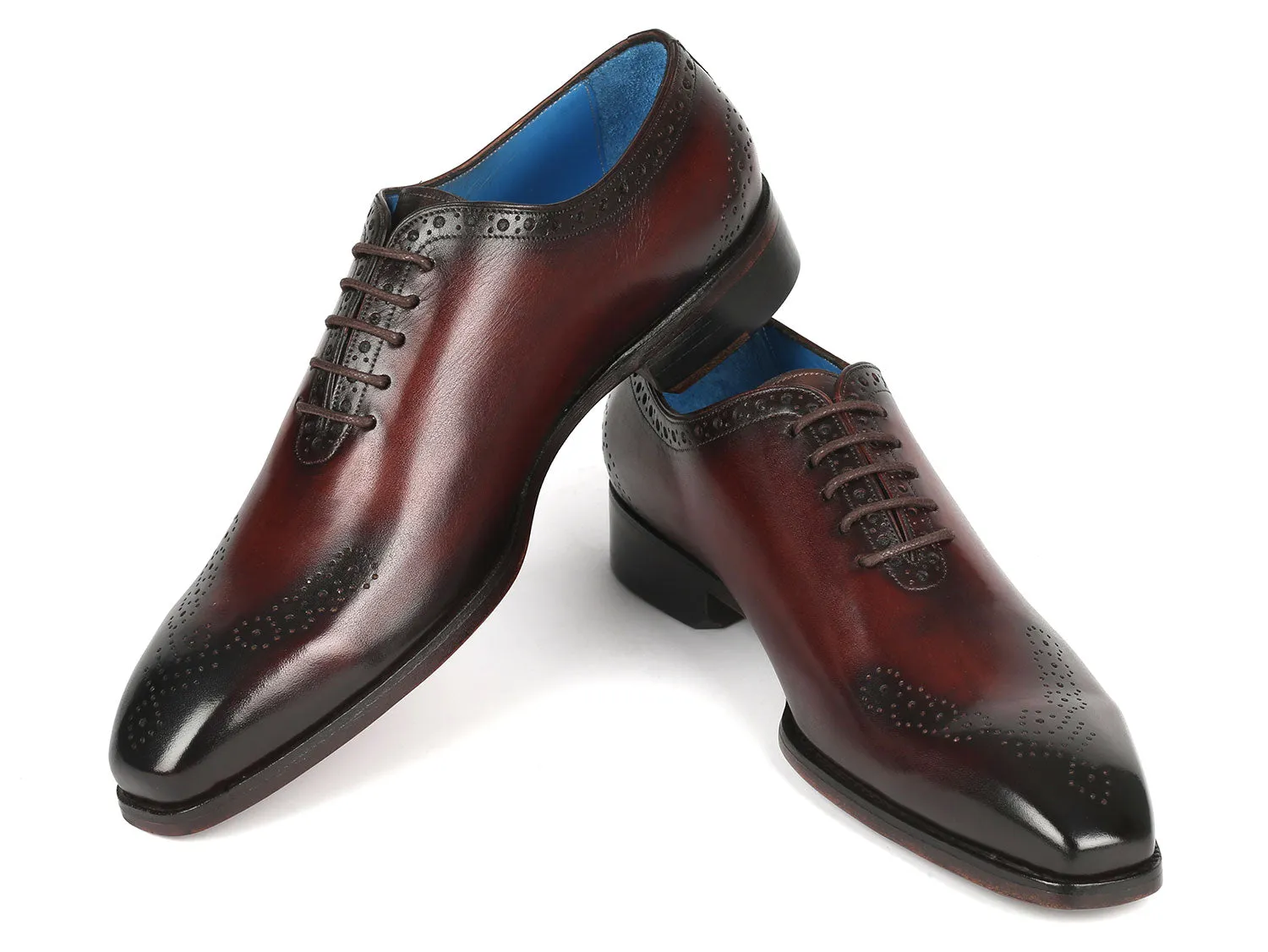 Paul Parkman Goodyear Welted Punched Oxfords Brown