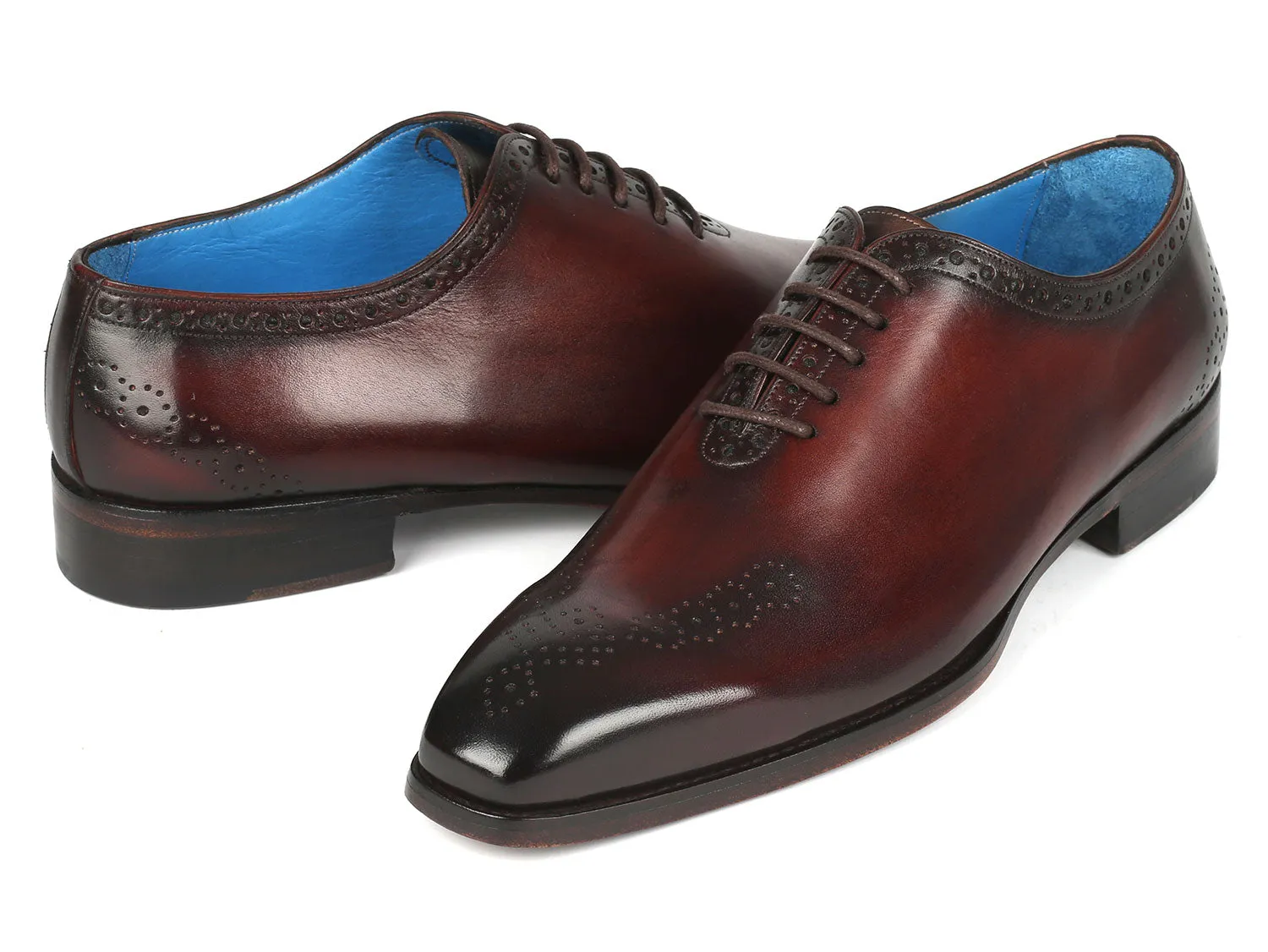 Paul Parkman Goodyear Welted Punched Oxfords Brown