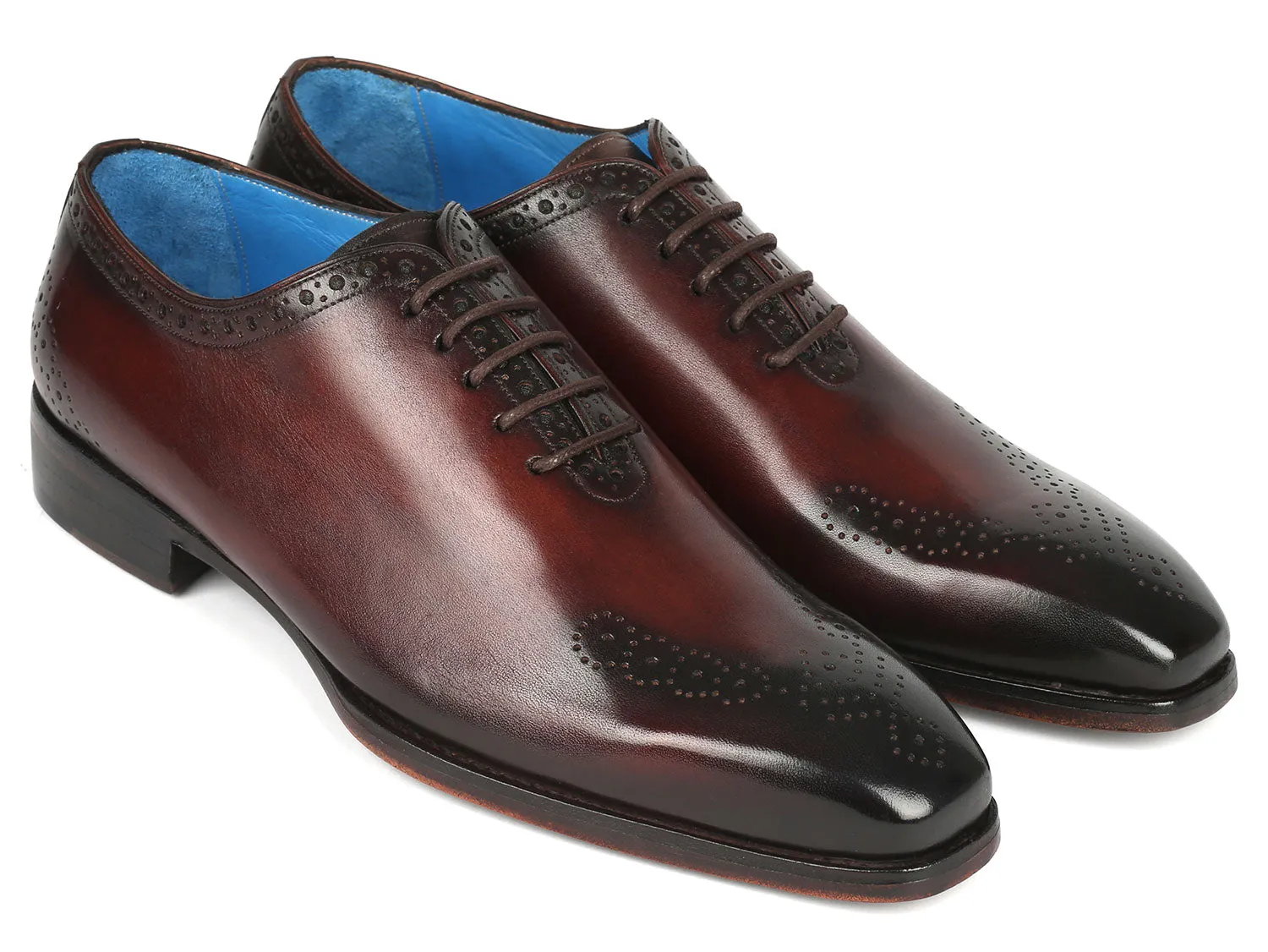 Paul Parkman Goodyear Welted Punched Oxfords Brown