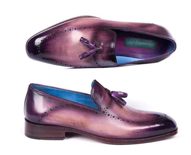 Paul Parkman Men's Tassel Loafer Purple