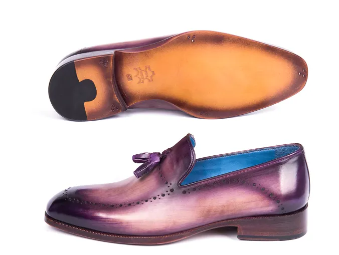 Paul Parkman Men's Tassel Loafer Purple