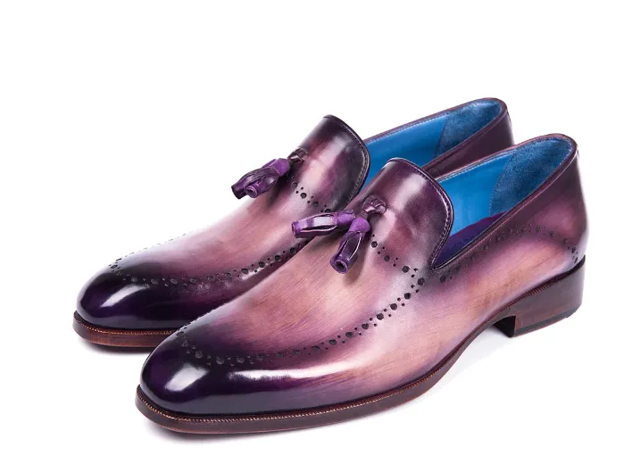 Paul Parkman Men's Tassel Loafer Purple