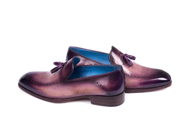 Paul Parkman Men's Tassel Loafer Purple