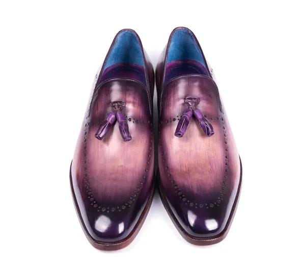 Paul Parkman Men's Tassel Loafer Purple