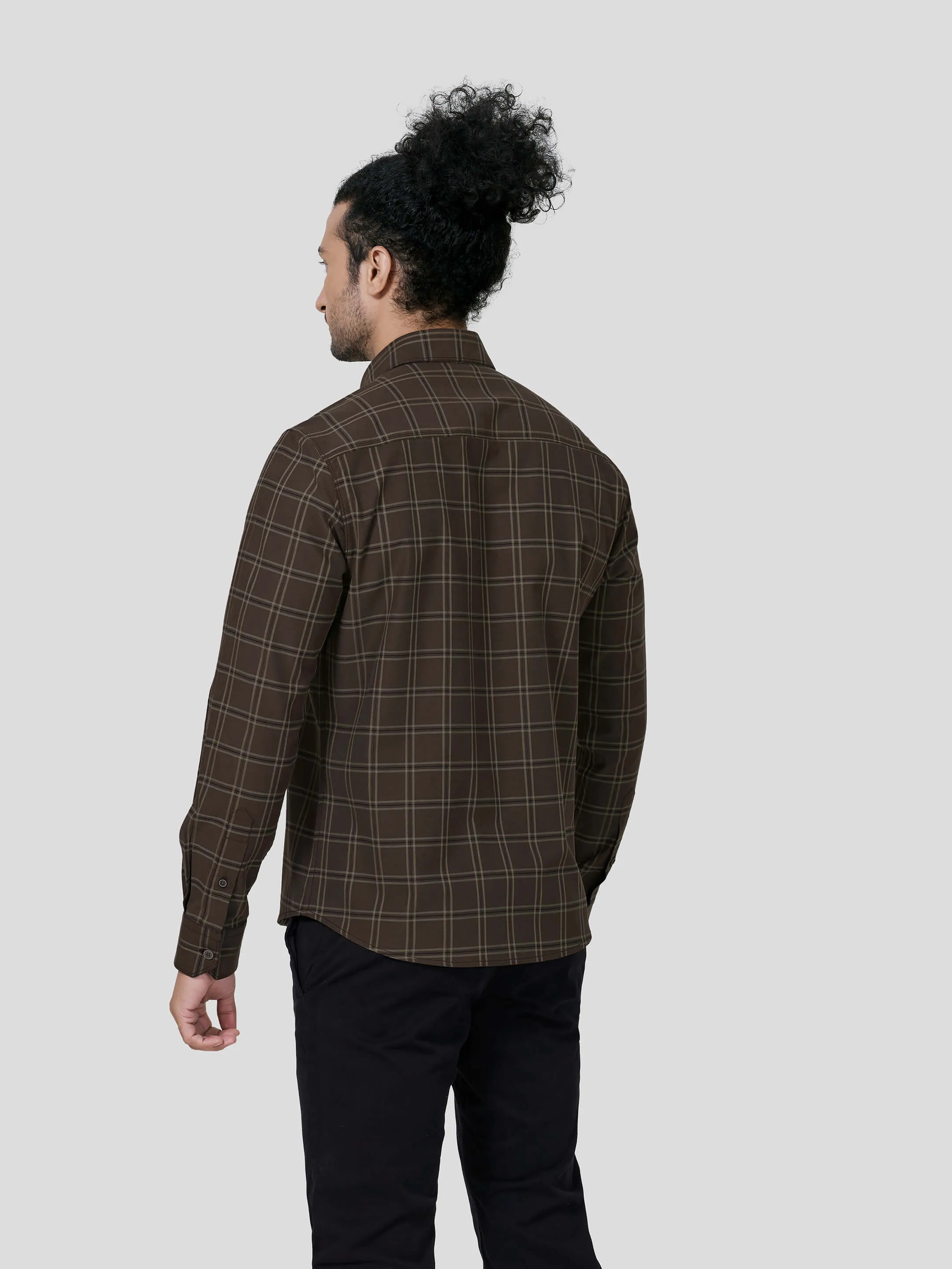 Perseverance Button Down Untuck Check Shirt