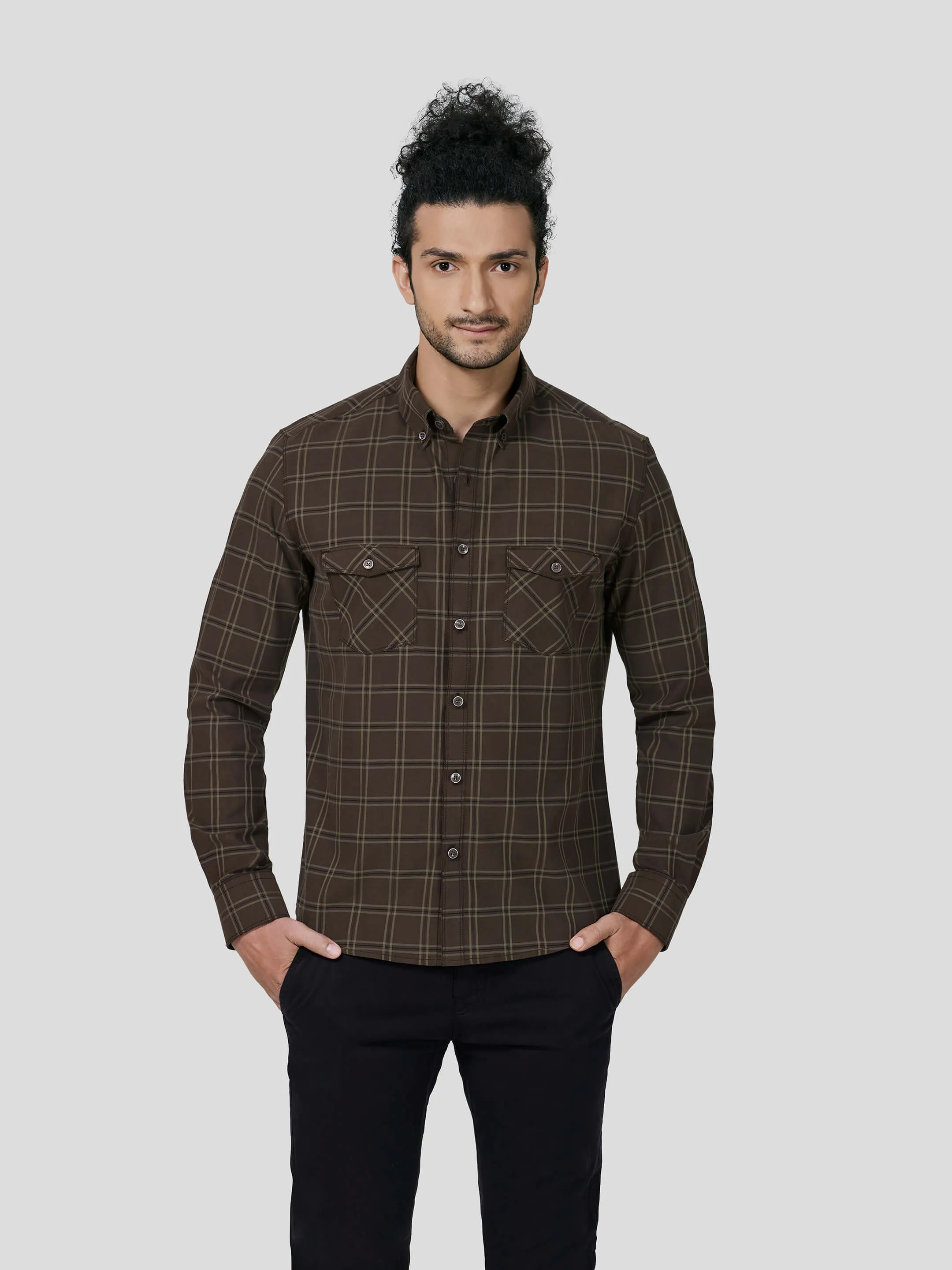 Perseverance Button Down Untuck Check Shirt