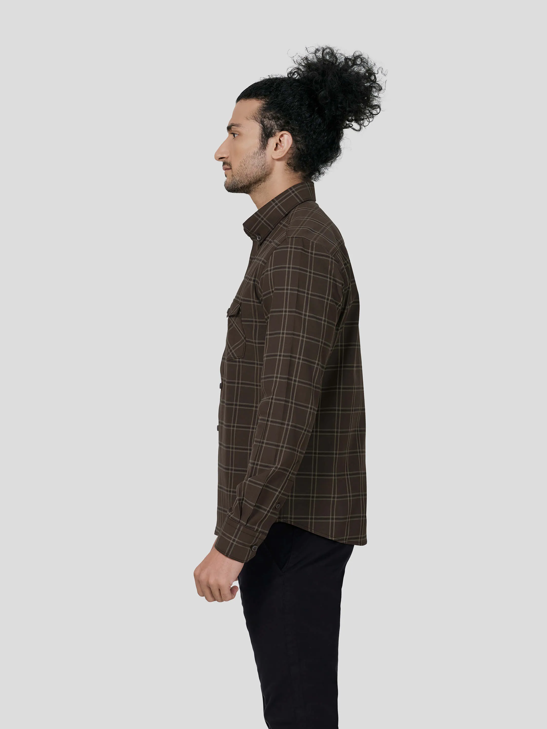 Perseverance Button Down Untuck Check Shirt