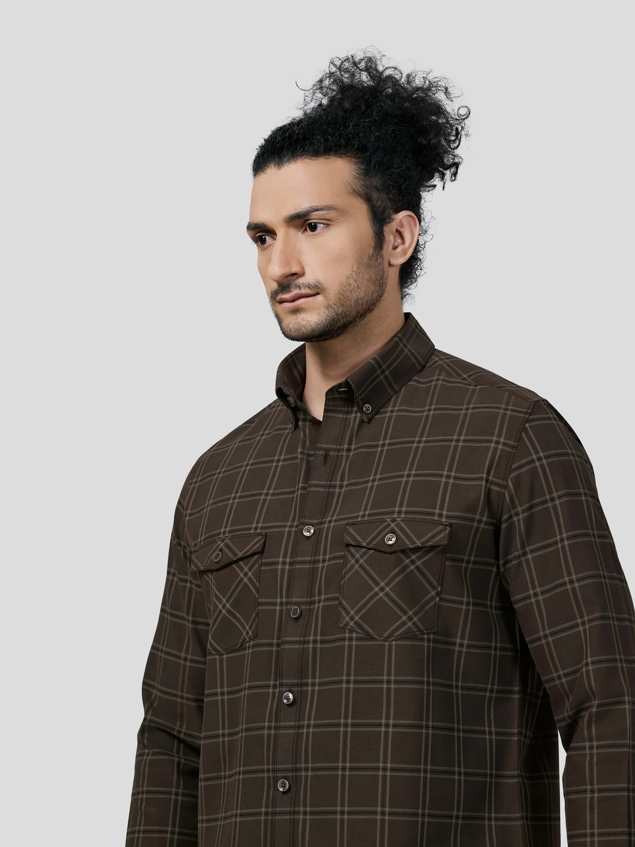 Perseverance Button Down Untuck Check Shirt