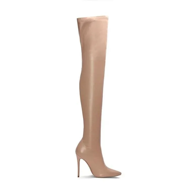 Red Over-the-Knee Plus Size Women's Boots