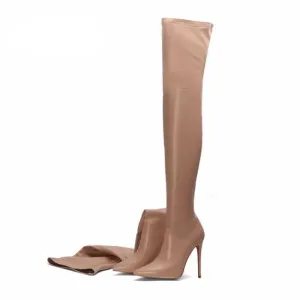 Red Over-the-Knee Plus Size Women's Boots
