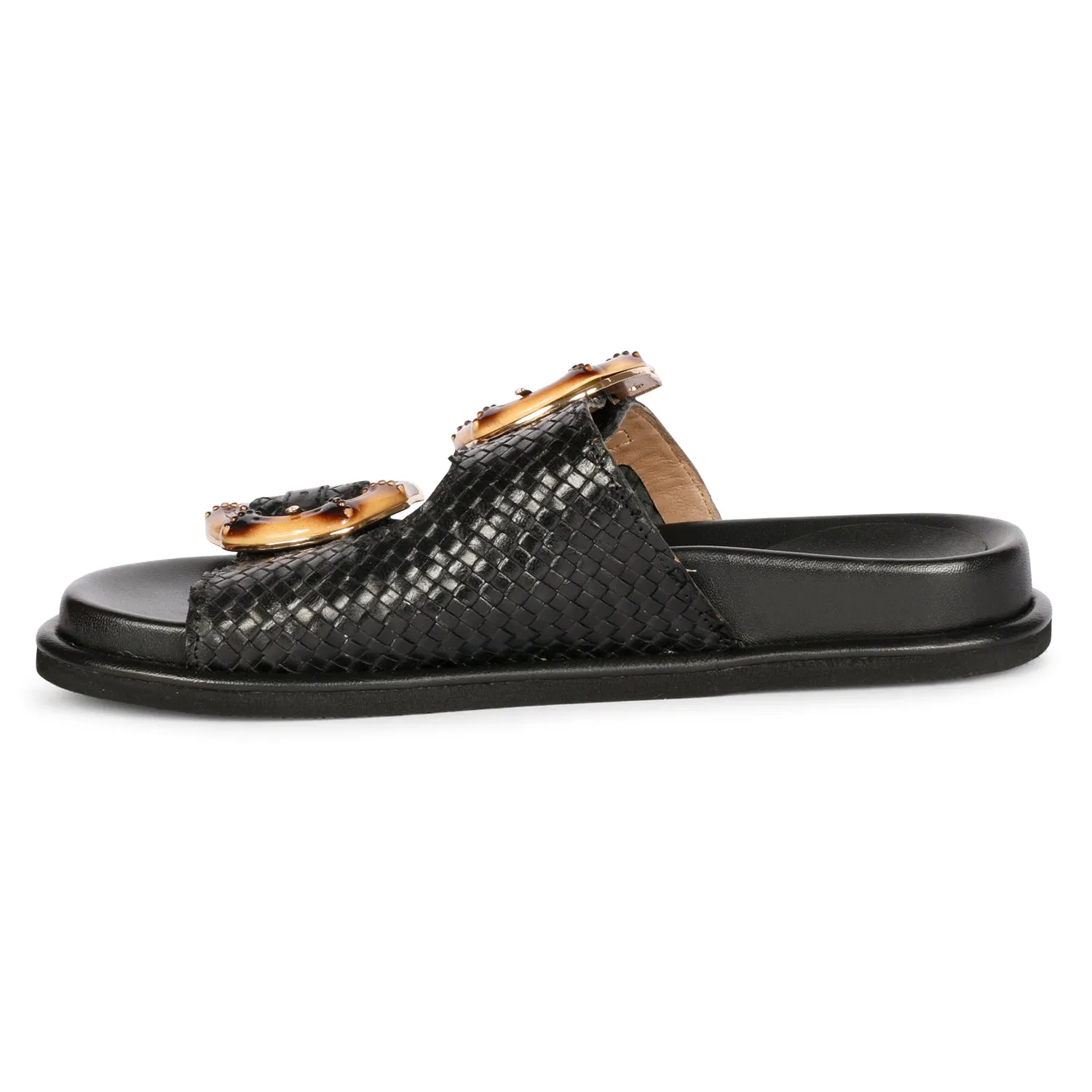 Saint G - Venice Flat Sandals Footwear - Black