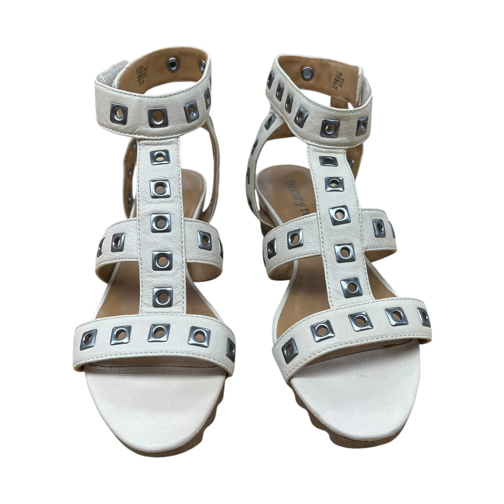 Sandals Flats By Luxury Rebel In Cream, Size:9