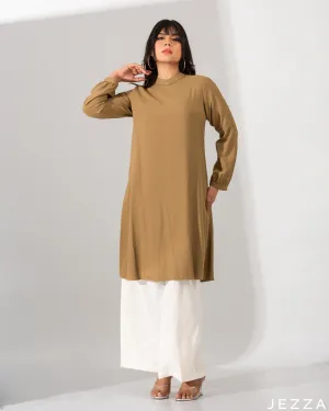 Simple Long Top In Soft Viscose Cotton 50992
